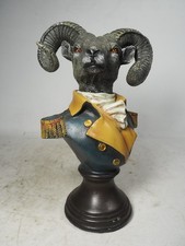 Ram Dressed in Historic Military Uniform Bust