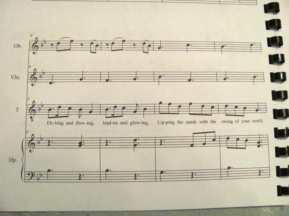 Song To The Sea - a Scottish poem set to music by Linda Swope, tenor, oboe, harp - Image 4 of 4