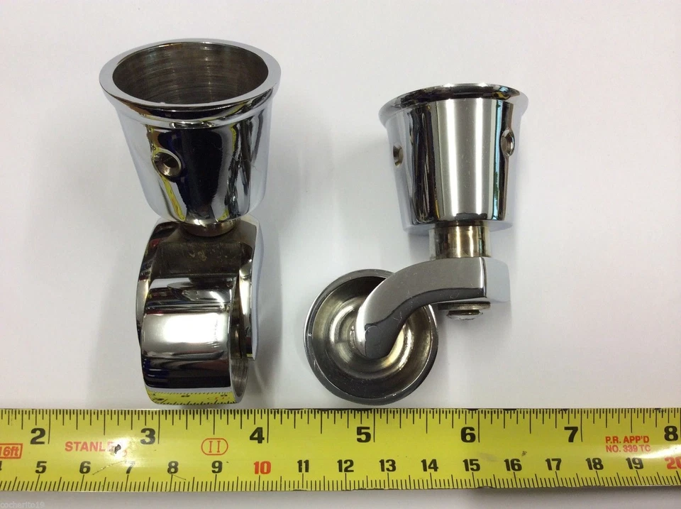 Solid Brass/ Nickel Castors,25,29,32,38 MM,Cup,Peg,Screw Fitting,Victorian sty - Image 3 of 4