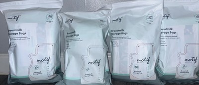 Motif Medical Breast Milk Storage Bag 8oz Single Use Bags 4x100 count