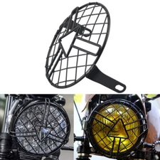 6.5" Mesh Grill Headlight Protector Guard Cover Metal For Triumph Bobber Chopper