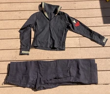 WWII US Navy Pharmacist mate Corpsman 2nd Class Blue Jumper  NAMED w/ Trousers