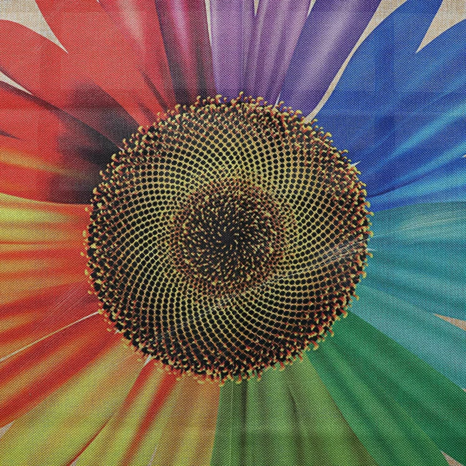 Rectangular 4 Seater Flower Design Center Table Cover (Gold, 100 cm x 150 cm ) - Image 4 of 4