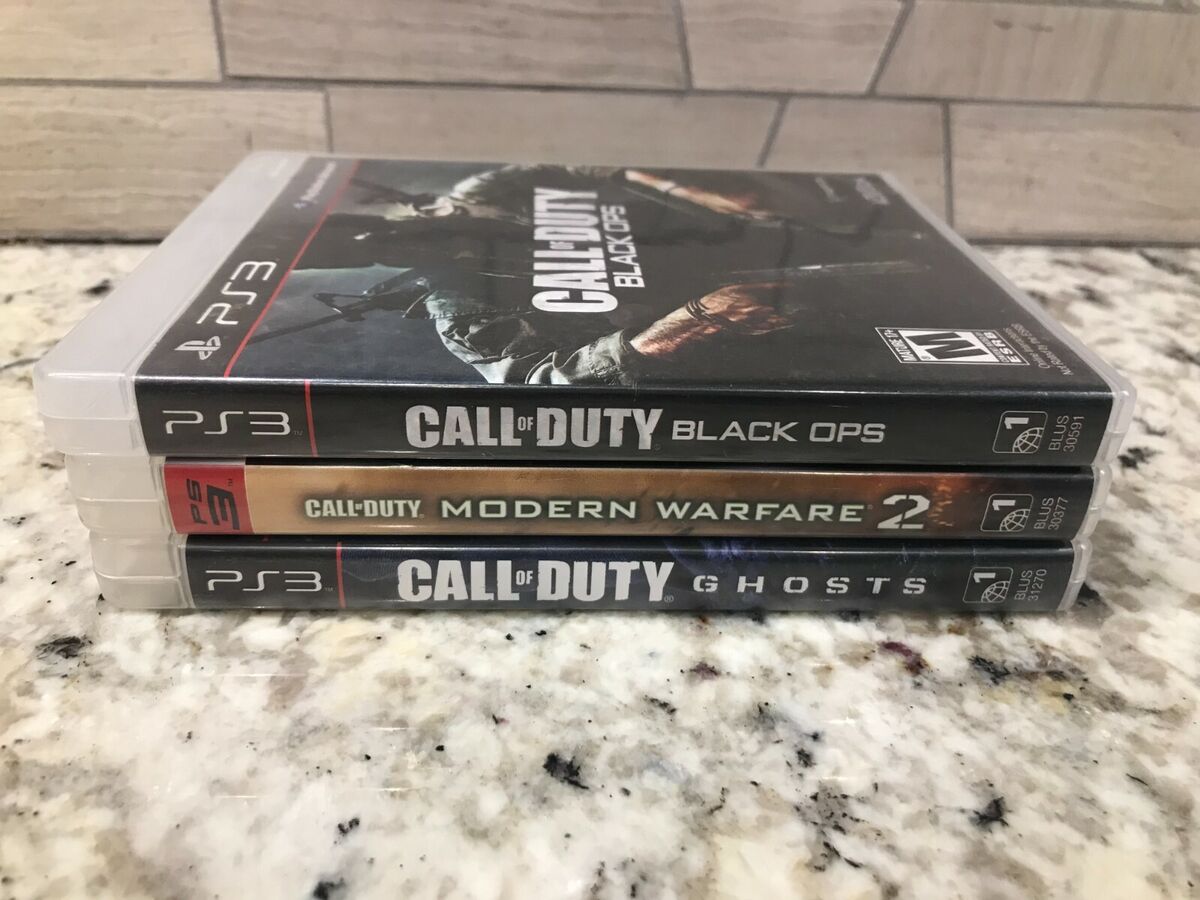 Lot of 3 PS3 Games Call of Duty (Black ops, Modern Warfare II 2, Ghost)