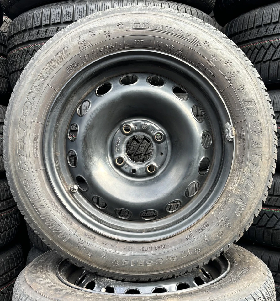 4 Orig Fiat Winterräder Stahl 175/65 R14 82T Punto KBA 43815 1629 - Bild 2 von 3