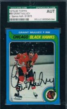 1979-80 Topps #88 Grant Mulvey Blackhawks JSA Auto