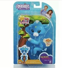 Fingerlings Baby Giraffe Lil G Blue Authentic Interactive Toy WowWee