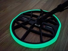 Minelab Manticore 11" Coil Bumper-Completely Contoured Rubber Guard. GLOW GREEN