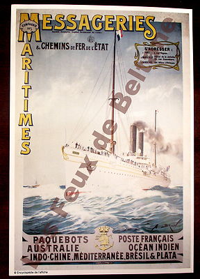Affiche Des Messageries Maritimes d'Après Jean Desaleux