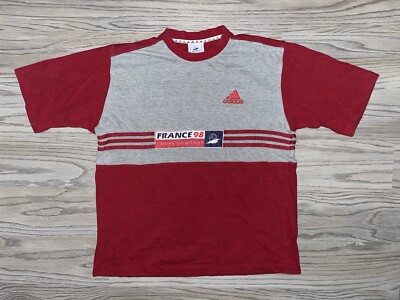 Vintage 90s Adidas France 1998 Coupe Du Monde World Cup Soccer T-Shirt Men  Sz XL