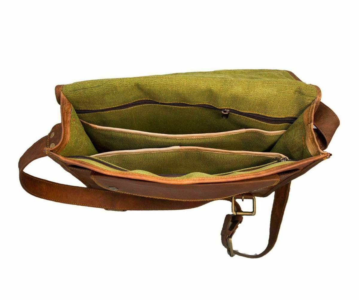 Vintage Backpack laptop satchel brown vintage handmade bag Real