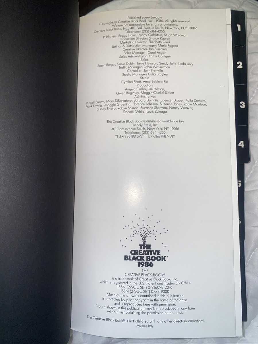 定価20000円THE CREATIVE BLACK BOOK 1988 The creative