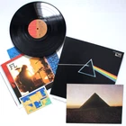 RARE BLUE PYRAMID POSTER 1973 OG PINK FLOYD DARK SIDE OF THE MOON VINYL LP BOOK
