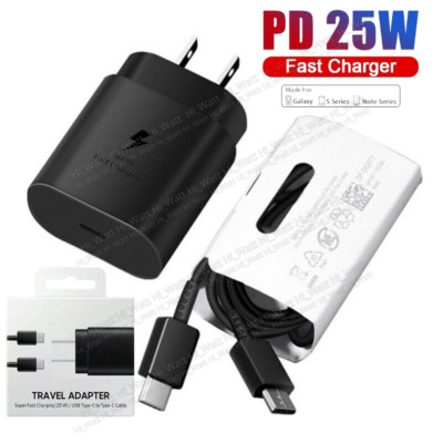 For Samsung Fast Charger 25W USB-C Plug Type C S21 S20 Plus Ultra Note 10 20 5G