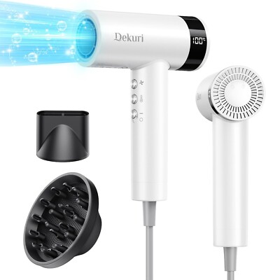 Dekuri Professional Hair Dryer,1600W High-Speed Ionic Blow Dryer with Diffuser