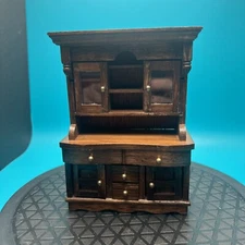 Concord Dollhouse Furniture 1:12 scale Kitchen/Dining Hutch, Wood Cabinet 