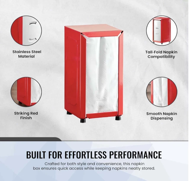 Tablecraft Red Napking Holder - Image 4 of 4