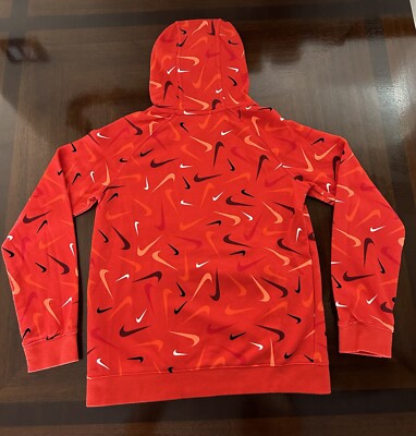 トップス NIKE / BRS LOGO ALL OVER PATTERN HOODIE Nike KIDS Fleeced Cotton Hoodie with All Over Logo Print