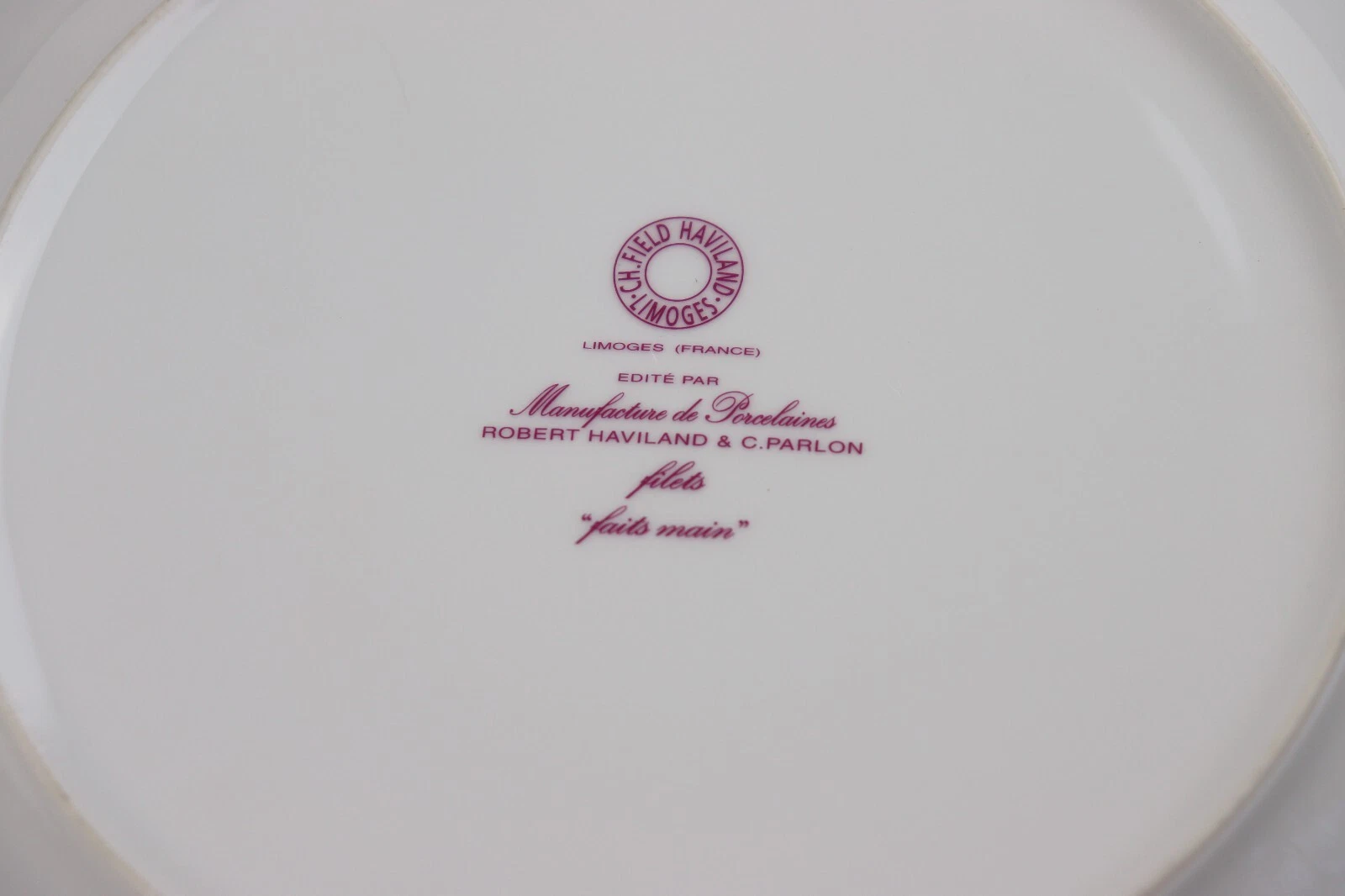 Charles Field Haviland William Gold Dinner Plate - Thumbnail 4