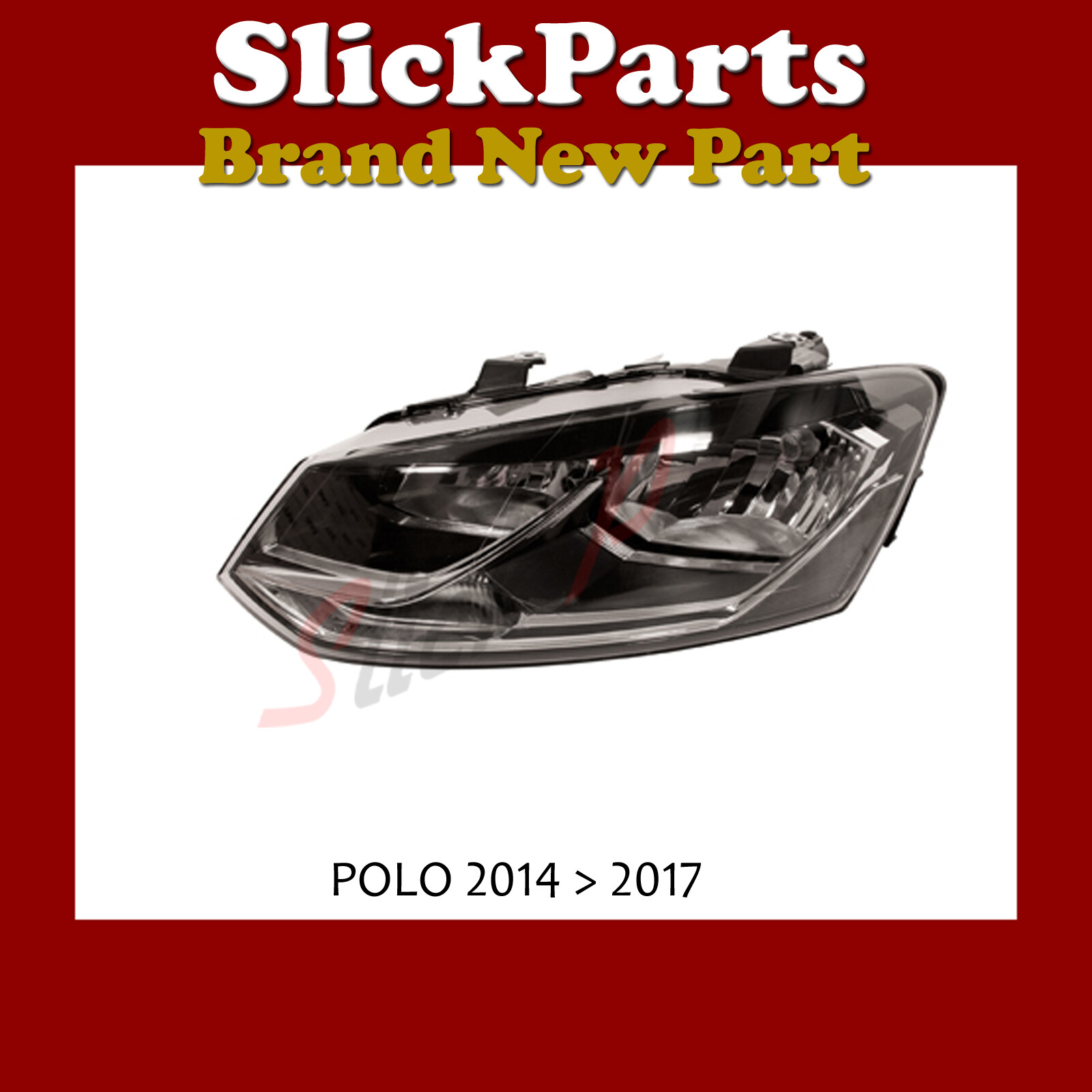 VOLKSWAGEN POLO HEADLIGHT HEADLAMP 2014 2015 2016 2017 PASSENGER SIDE