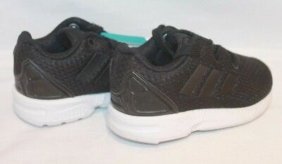 INFANT'S ADIDAS ZX FLUX BLACK TRAINERS | eBay UK