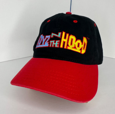 Boyz N The Hood Black & Red Stitched Logo Strapback Hat - Mad, Adjustable Cap