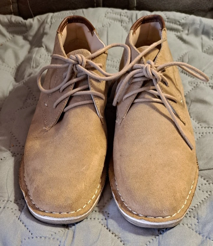 ZAPATOS DE VESTIR CON CORDONES KENNETH COLE REACTION NIÑOS GAMUZA TOSTADO CHUCK DEL BOOT - TALLA 2 Foto 2 de 4