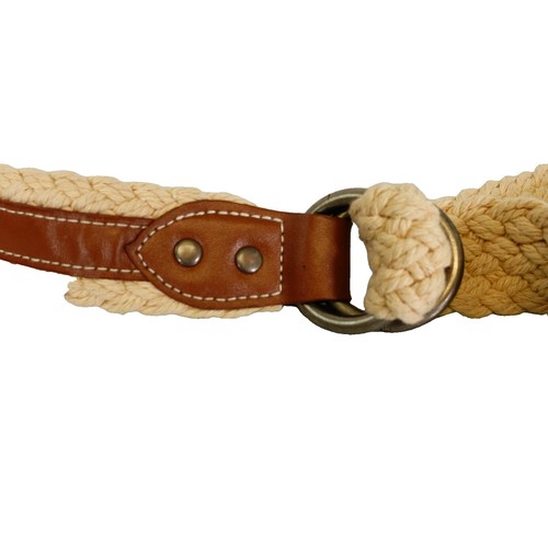 Braided Leather Belt Womens Small Brown Genuine Leather  display picture 1