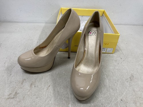 My Delicious Damenschuhe Jones-S glänzend beige Pumps High Heels Größe 7 - Bild 1 von 6