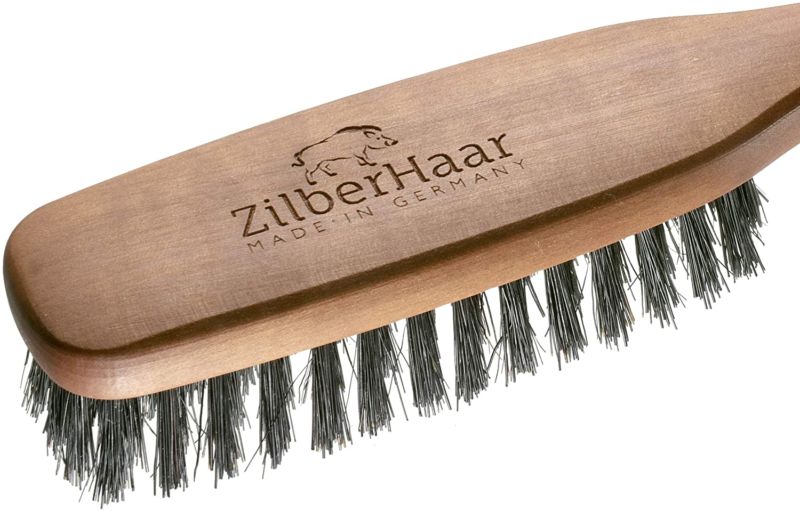 ZilberHaar Long Hair Beard Brush Made from Stiff First Cut Boar