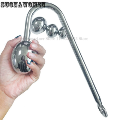 Stainless Steel Anal Hook Anus balls Metal Anal Dilator Butt Plug Anal  Beads toy
