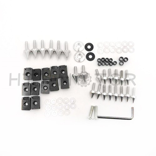Silver Spike Fairing Bolts Kit For 19982002 Kawasaki Ninja Zx6 Zx6R