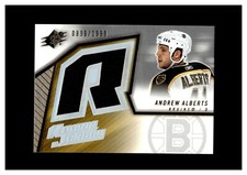 2005-06 Upper Deck SPx Jersey #137 Andrew Alberts RC 896/1999 Boston Bruins