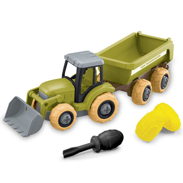 Montage Bauernhof Spielzeug Set Traktor Truck Lader mit Mais Transport Kinder