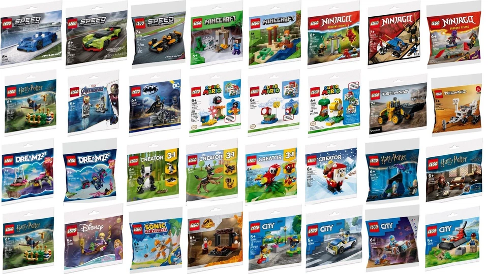 LEGO® Polybag - Star Wars - Harry Potter - Disney - Ninjago - Marvel - Minecraft