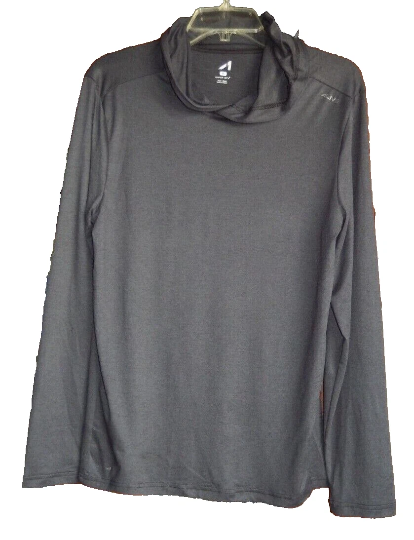 Alive Quick-Dry Long Sleeve Hooded Shirt Black HTR Men's Size Small New With Tag