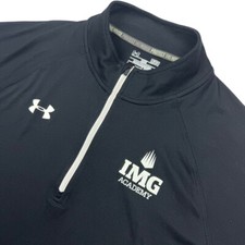 Under Armour Men's 1/4 Zip Loose Fit Performance Pullover Black   Large