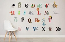 Alphabet Cartoon Animal Wall Sticker Decal Decor Art Mural Kids Nursery WC153