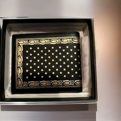 GUCCI × SEGA Bi-fold Wallet Black Gold Rare Used GC Tokyo Limited