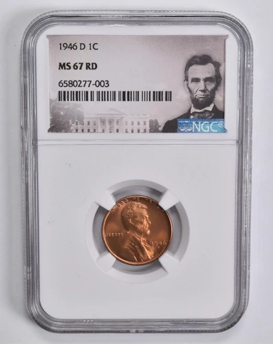 MS67 RD 1946-D Lincoln Wheat Cent NGC *5592