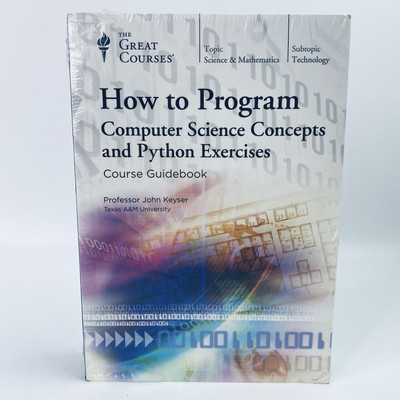 Great Courses: How To Program Computer Science Concepts & Python Exercises NEW