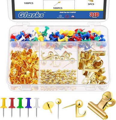 Push Pins Set 310 Stück Gold Daumen Tack Dekoration Bulletin Board Kunst