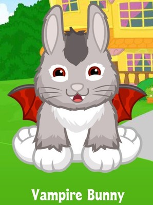 Webkinz Classic Vampire Bunny - hm9206 - Virtual Adoption Code
