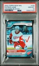 Patrick Kane 2023 Topps Now Blue Ice #125 /10 • PSA 10 • 800 Assists Milestone