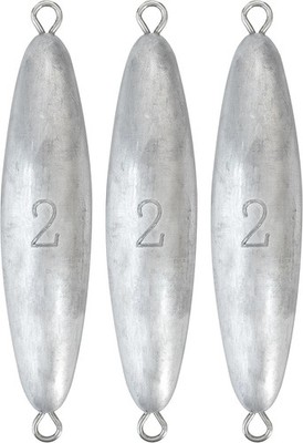 BLUEWING Torpedo Sinker Through Wire Fishing Weight Saltwater Bullet Lead Double