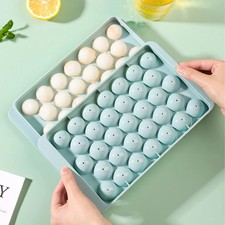 2/4Pcs 33 Grid  Round Ice Cube Tray, Food Grade Ball Ice Box, DIY Ice Hockey Mol
