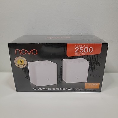 Tenda MW3 Nova AC1200 Whole Home Wi-Fi Mesh System 2500Sq - 2 Pack *New*