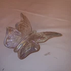 VINTAGE FENTON, ART GLASS IRIDESCENT BUTTERFLY FIGURINE