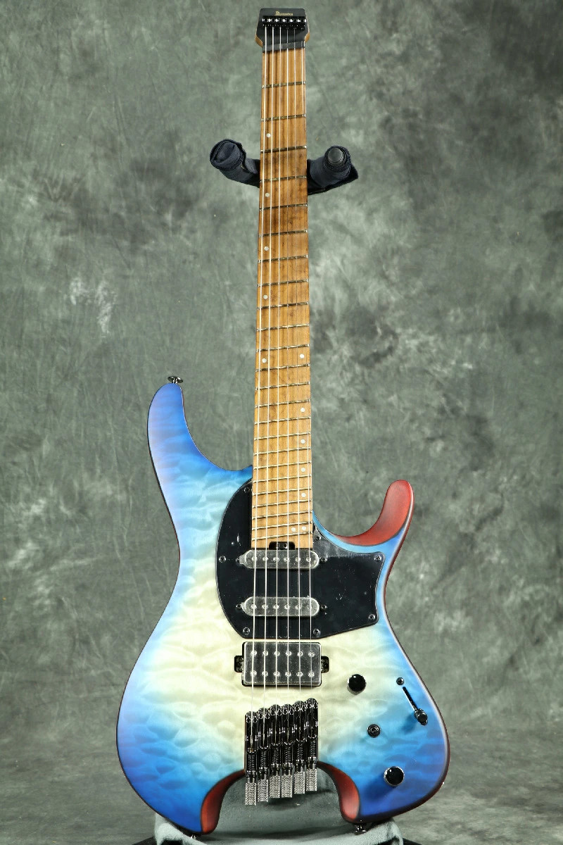 Ibanez QX54QM-BSM Blue Sphere Burst Matte headless guitar with gig