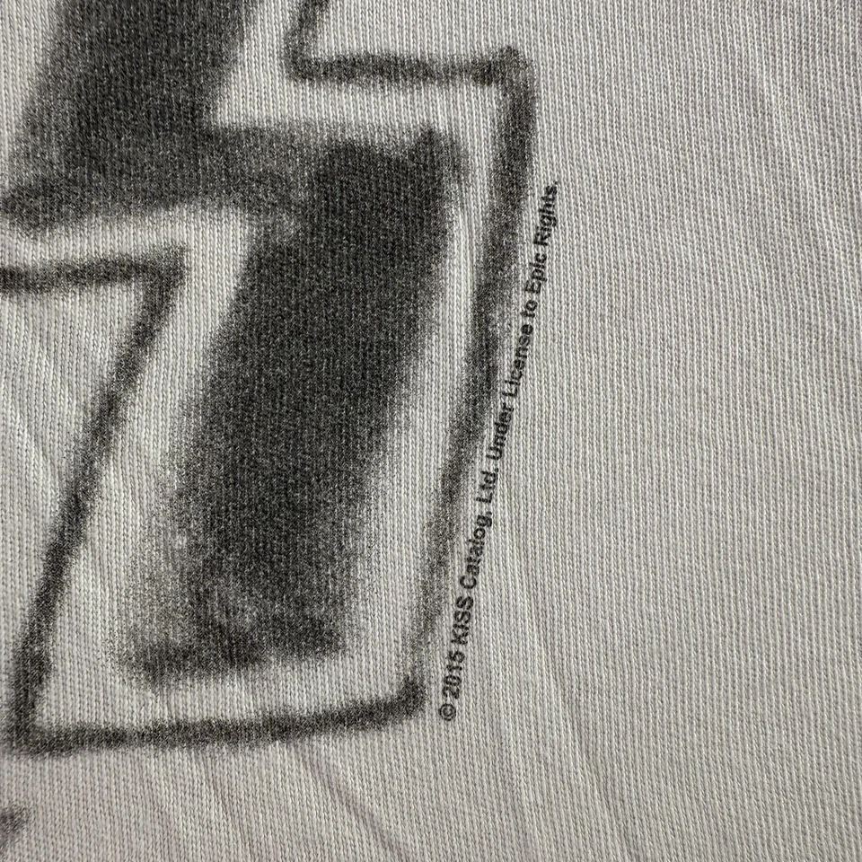 Футболка реглан Kiss Worldwide 96/97 размер XL винтажная стиль Y2K одинарный шов 2015 - Изображение 3 из 4